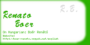 renato boer business card